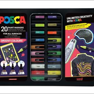 Maleta Posca Metalica 20P Groovy Colours