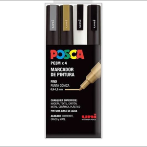 Pack Posca PC 3-M 4C GSWB