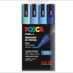 Pack Posca PC 5-M 4C Azules