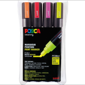 Pack Posca PC 5-M 4C Fluor