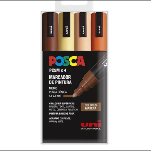 Pack Posca PC 5-M 4C Madera