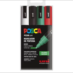 Pack Posca PC 5-M 4C Navidad