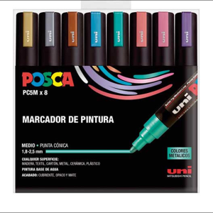 Pack Posca PC 5-M 8C Metal