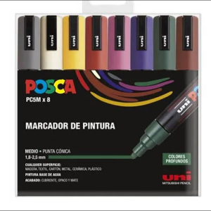 Pack Posca PC 5-M 8C Oscuros