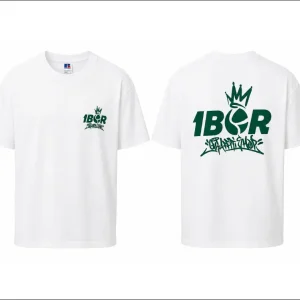 Camiseta blanca con diseño verde IBOR Graffiti Shop